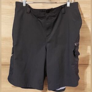 George Men's At the Knee Shorts Size 46 Gray Stretch Easy Care Tech Cargo